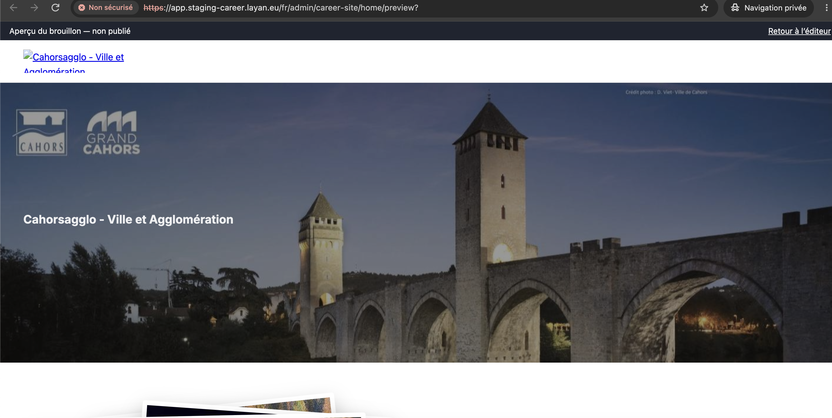 Entreprise de test pour Rome